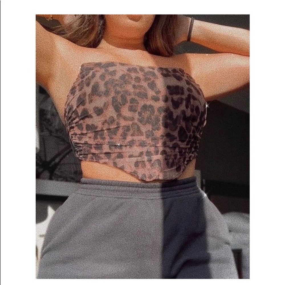 LEOPARD PRINT CORSET TOP